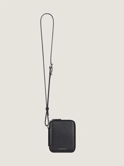 Givenchy Voyou Necklace Card Holder In Grained Leather In Multi