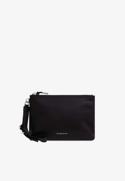 Givenchy Voyou Nylon Pouch Bag In Black