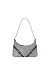 Givenchy Voyou Party Bag In Black Satin With Rhinestones In Black