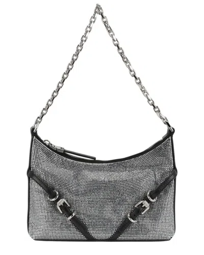 Givenchy Voyou Party Satin Shoulder Bag In Purple