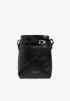 Givenchy Voyou Phone Holder In Calf Leather In Black