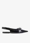 Givenchy Voyou Slingback Ballerina Flat With Pointed Toe In Black