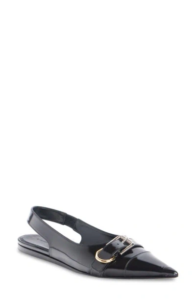 Givenchy Voyou Pointed Toe Slingback Ballet Flat In Black