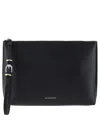 Givenchy Textured Clutch D-ring Strap In Black