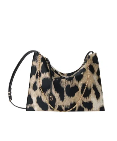 Givenchy Voyou Pouch In Leopard Jacquard In Brown