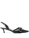 GIVENCHY BLACK VOYOU 45 LEATHER PUMPS