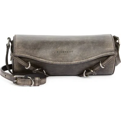 Givenchy Voyou Roller Leather Crossbody Bag In Black/brown Mud