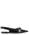 Givenchy Voyou Slingback Ballerina Flat With Pointed Toe In Black
