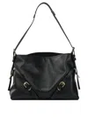 Givenchy Voyou Medium Bag In Glossy Leather In Black