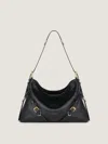Givenchy Medium Voyou Leather Shoulder Bag In Black