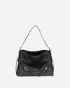 Givenchy Women Voyou Medium Leather Shoulder Bag In Black