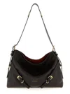 Givenchy Medium Voyou Calfskin Shoulder Bag With Buckle Fastening In Brown