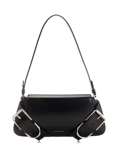 Givenchy Voyou Shoulder Flap Bag In Black