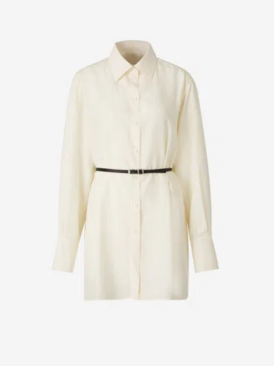 Givenchy Voyou Silk Blouse In Ecru