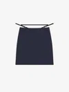Givenchy Voyou Skirt In Wool And Mohair In Blue