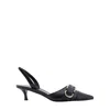 Givenchy Voyou Buckled Textured-leather Slingback Pumps In Black