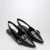 Givenchy Voyou Slingback Ballerina Flat With Pointed Toe In Black