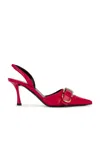 Givenchy Voyou Slingbacks In Leather In Red