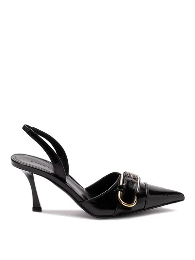 Givenchy Voyou Leather Slingback In Black
