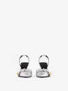 Givenchy Voyou Metallic Buckle Slingback Pumps In Silver