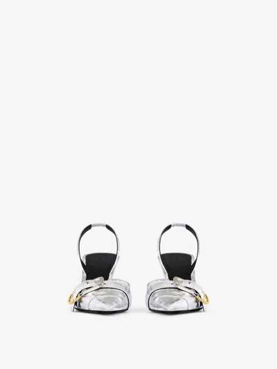 GIVENCHY VOYOU SLINGBACKS IN LAMINATED LEATHER