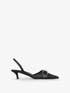 Givenchy Voyou Buckled Textured-leather Slingback Pumps