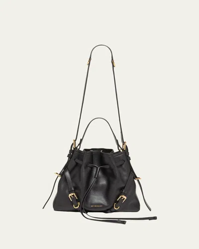 Givenchy Voyou Small Buckle Shoulder Bag In Leather In Black