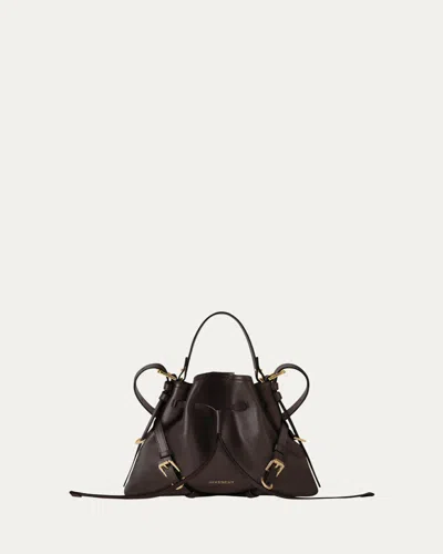 Givenchy Voyou Small Buckle Shoulder Bag In Leather In Brown