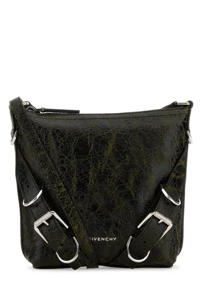 GIVENCHY GIVENCHY TWO-TONE LEATHER VOYOU CROSSBODY BAG