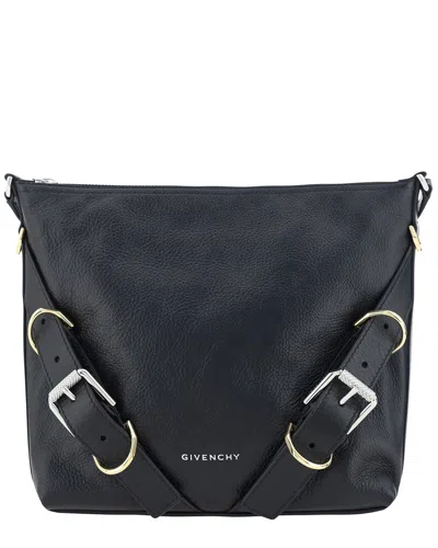 Givenchy Voyou Small Leather Shoulder Bag In Black