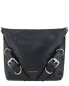 Givenchy Voyou Small Leather Shoulder Bag In Black