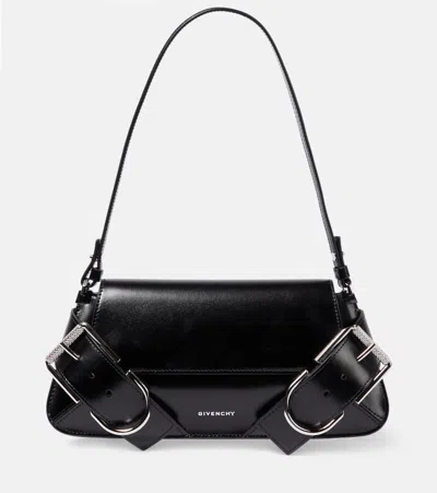 Givenchy Voyou Small Leather Shoulder Bag In Black