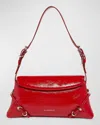 Givenchy Voyou Small Shoulder Bag In Leather In Vermillon