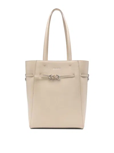 Givenchy Medium Voyou Leather Tote Bag In Beige