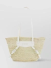 GIVENCHY VOYOU STRAW AND LEATHER BASKET BAG