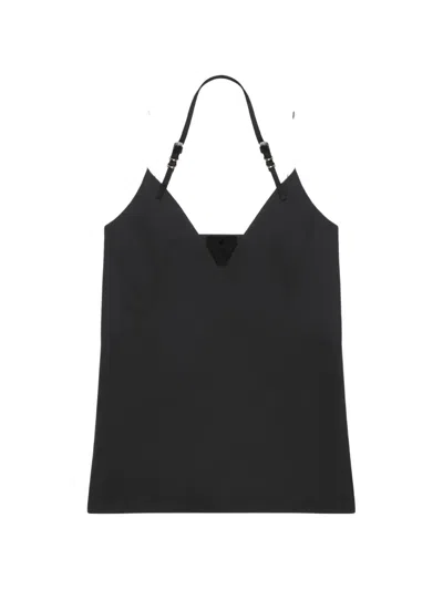 Givenchy Voyou V-neck Top In Black