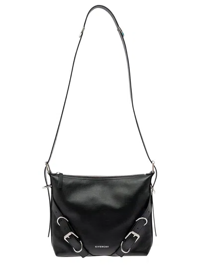 Givenchy Voyou Leather Messenger Bag In Black