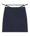 Givenchy Voyou Skirt In Wool And Mohair In Blue