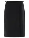 Givenchy Rebellious Wrap Skirt With Belted Waist