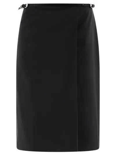 Givenchy "voyou" Wrap Skirt In Black