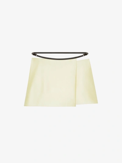 Givenchy Voyou Wrap Skirt In Silk Satin Duchesse In Butter