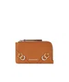 Givenchy Women's Voyou Zipped Card Holder In Leather In Brown