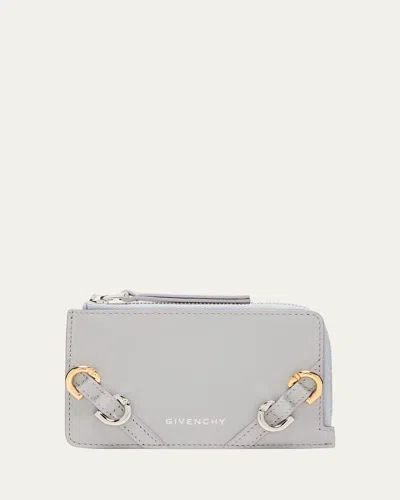 Givenchy Gray Voyou Zipped Card Holder In 050 Light Grey