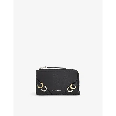 Givenchy 001-black Voyou Zipped Leather Card Holder