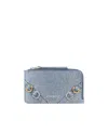 Givenchy Voyou Zipper Card Bag In Blue