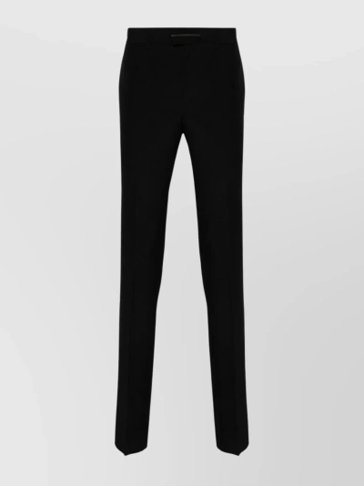 Givenchy Logo标牌直筒裤 In Black