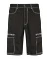Givenchy Waistband Loop Shorts In Black