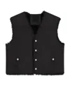 Givenchy Waistcoat In Cordura With Faux Fur Lining In Black