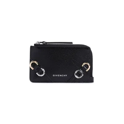 Givenchy Womens 001-black Voyou Zipped Leather Card Holder