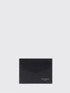 Givenchy Black Card Holder With V Detail And Logo Lettering On The Front In Leather Man In Black